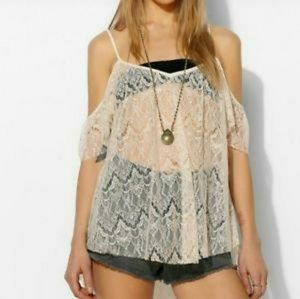 Lace kimchi blue top